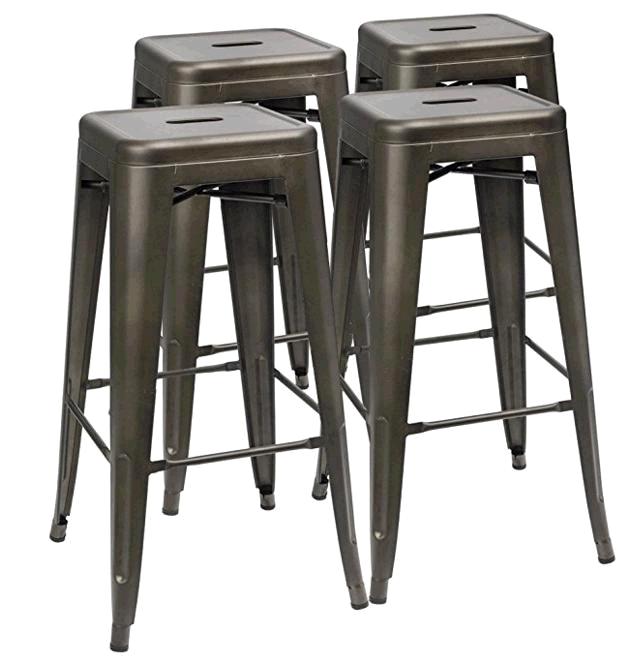 Bar Stool Metal Gun Metal