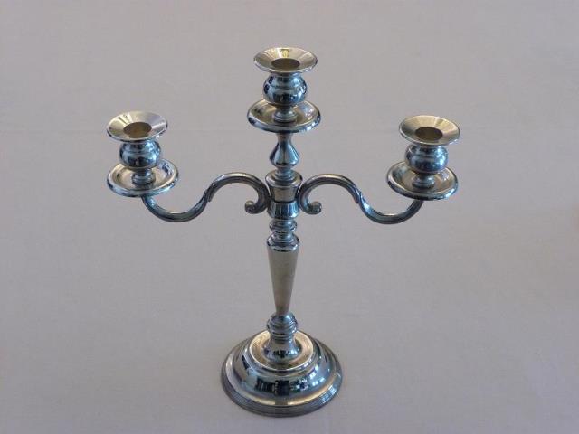 Candelabra, Silver Table 3 Light