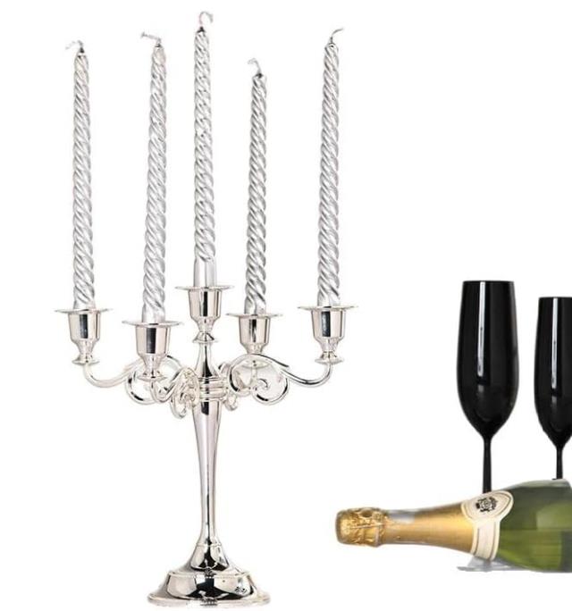 Candelabra, Silver Table 5 Light