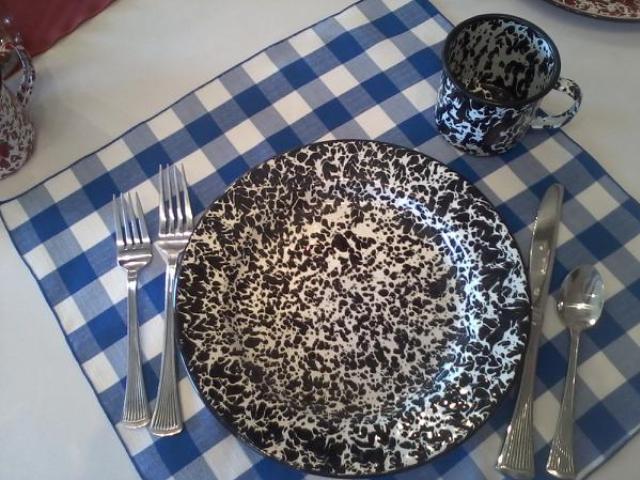 Black Spatterware