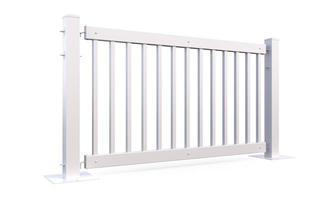 White Fence Panel