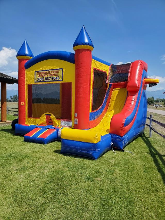 Bounce House, Castle Slide Combo (Blue)